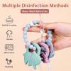 imageBaby Teething Toys  Teething Ring  Silicone Bracelet Teether to Relieve Teething Pain and Massage Gums  Food Grade ampamp Easy to Clean  Great Gifts for Friends Babies Green Elephant