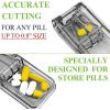 imageJohnBee 2PCS Pill Cutter for Small or Large Pills  The Best Multiple Pill Splitter Ever  Design in The USA  Doubles as a Tablet Box  Not Suitable for Tiny Pills GrayGray