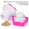 imageJohnbee Pill Crusher Pill Grinder Fine Powder Extremely Fine Storage Compartment Pill Crushers for Elderly Family and Pets Silicone Edges Grind Multiple Pills at Once  Cleaning Brush PurplePurple