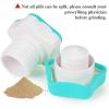 imageJohnbee Pill Crusher Pill Grinder Fine Powder Extremely Fine Storage Compartment Pill Crushers for Elderly Family and Pets Silicone Edges Grind Multiple Pills at Once  Cleaning Brush PurpleCyan