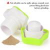 imageJohnbee Pill Crusher Pill Grinder Fine Powder Extremely Fine Storage Compartment Pill Crushers for Elderly Family and Pets Silicone Edges Grind Multiple Pills at Once  Cleaning Brush PurpleGreen