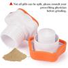 imageJohnbee Pill Crusher Pill Grinder Fine Powder Extremely Fine Storage Compartment Pill Crushers for Elderly Family and Pets Silicone Edges Grind Multiple Pills at Once  Cleaning Brush PurpleOrange