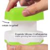 imageJohnbee Pill Crusher Pill Grinder Fine Powder Extremely Fine Storage Compartment Pill Crushers for Elderly Family and Pets Silicone Edges Grind Multiple Pills at Once  Cleaning Brush PurpleGreen