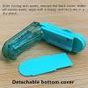 imageJohnbee Pill Cutter Splitter for Small and Tiny Pills Larger Pills Adjustable Pill Splitter Accurately Cuts Multiple Pills at Once Sharp Blade with Safety Guard NonSlip Silicone Edge Lake BlueLake Blue