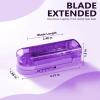 imageJohnbee Pill Cutter Splitter for Small and Tiny Pills Larger Pills Adjustable Pill Splitter Accurately Cuts Multiple Pills at Once Sharp Blade with Safety Guard NonSlip Silicone Edge Lake BlueDark Purple