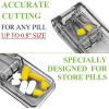 imagePill Cutter for Small or Large Pills The Best Multiple Pill Splitter Ever Design in The USA Doubles as a Pill Box Not Suitable for Tiny Pills Keychain Pill Holder As a Bonus Gray