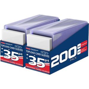 imageJohnBee Card Sleeves  3quotx4quot Hard Plastic Top Loaders for Cards  Trading Card Sleeve ampamp Baseball Card Holder  Premium Topload Ablum Photocard Holder for Sports Game ampamp Kpop Cards 1000Soft1000Hard100 Hard Sleeves  100 Soft Sleeves