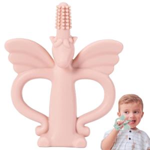 imageTeething Toys  360 Silicone Baby Toothbrush Teether  Cute Unicorn Teether to Relieve Teething Pain and Massage Gums  Food Grade ampamp Easy to Clean  Great Gifts for Friends Babies 1pcPink