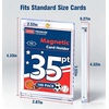 image:image25ct Magnetic Card Holder  35pt Hard Cases for Trading Cards Premium UV Protection Hard Plastic Card Protector Fits Standard 25X 35 Sports Baseball Football Cards Display amp Storage