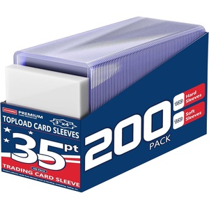 image:imageJohnBee Card Sleeves  3x4 Rigid Toploaders for Cards Hard Plastic Card Protectors Premium Trading Card Sleeves Fit for Sports Cards amp All Standard Trading Cards 100HardSleeves100SoftSleeves100 Hard Sleeves  100 Soft Sleeves