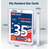 image:image100ct Magnetic Card Holder  35pt Hard Cases for Trading Cards  Premium UV Protection Rigid Card Protector Fits 25X 35 Sports Baseball Football Cards Collection Display amp Storage
